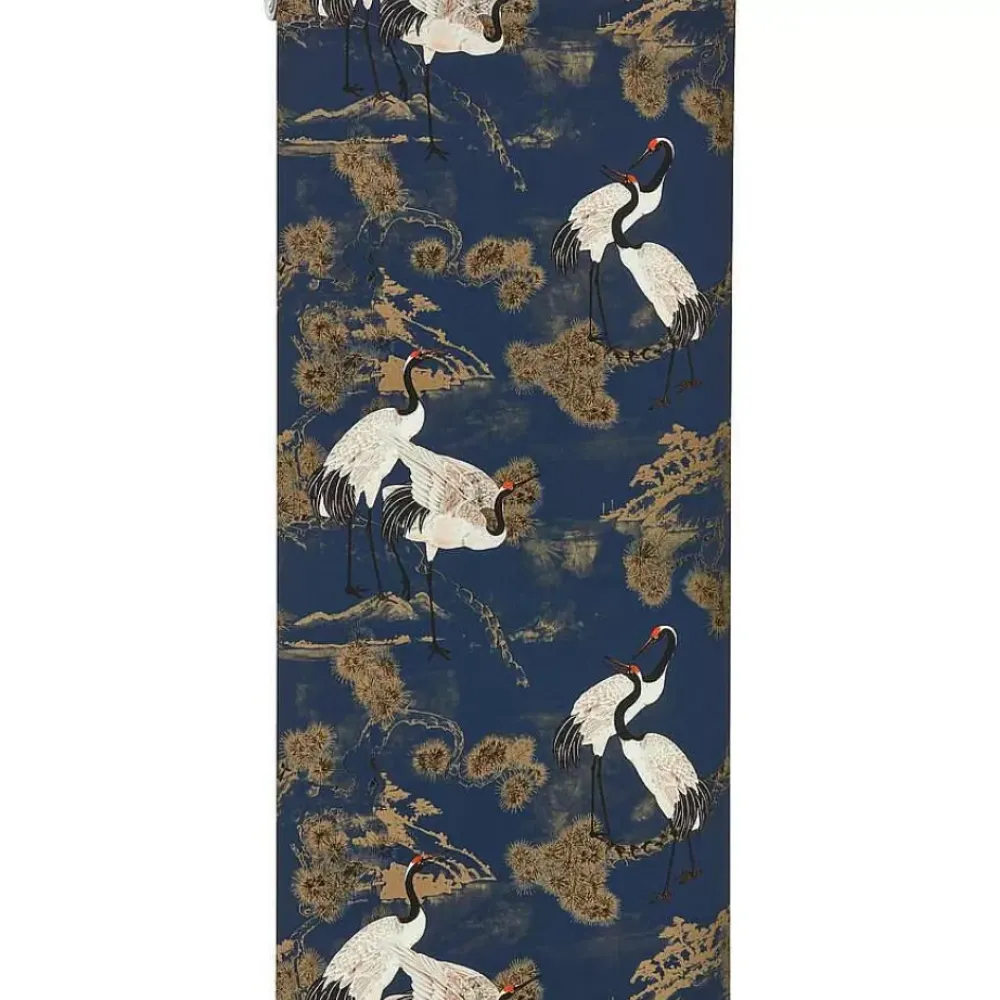 Discount Behang Anna Blauw Vliesbehang
