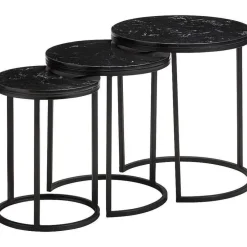Flash Sale Bijzettafel Marzio Zwart - O 34 Cm Bijzettafels