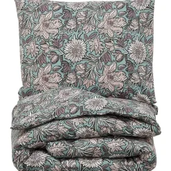 Flash Sale Dekbedovertrek Iris Groen - 140X200 Cm Beddengoed