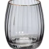Online Drinkglas Ribbel Grijs Glazen & Mokken