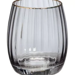 Online Drinkglas Ribbel Grijs Glazen & Mokken