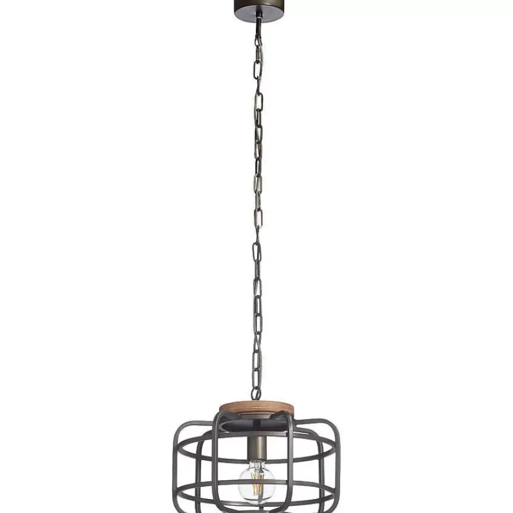 Cheap Hanglamp Wood 1-Lichts Zwart Hanglampen