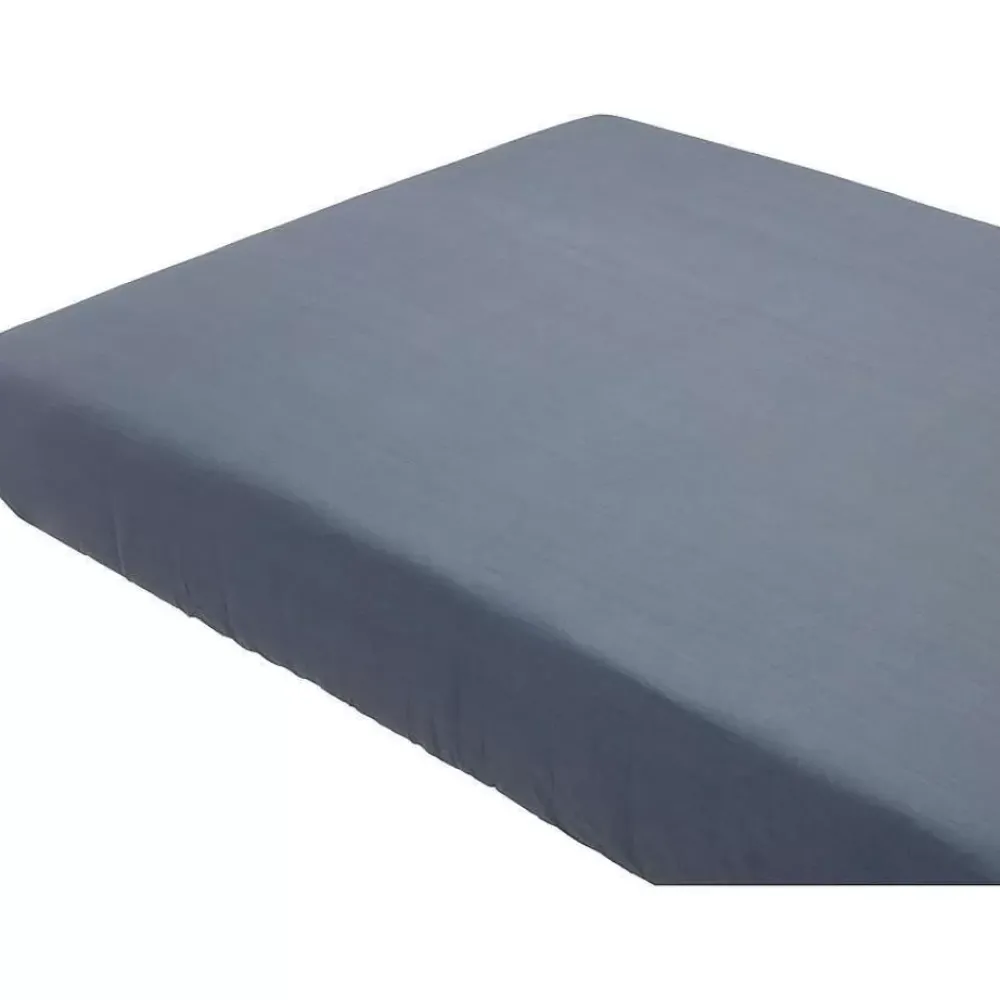 Discount Hoeslaken Katoen Blauw - 80X200 Cm Beddengoed