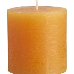 Best Sale Kaars Rustiek Geel - 7X7 Cm Kaarsen & Theelichten