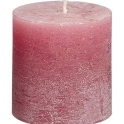 Best Sale Kaars Rustiek Roze - 7X7 Cm Kaarsen & Theelichten