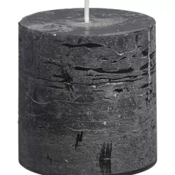 Best Kaars Rustiek Zwart - 7X7 Cm Kaarsen & Theelichten