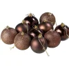 New Kerstbal Bruin 10 Stuks Kerstballen & Kerstornamenten