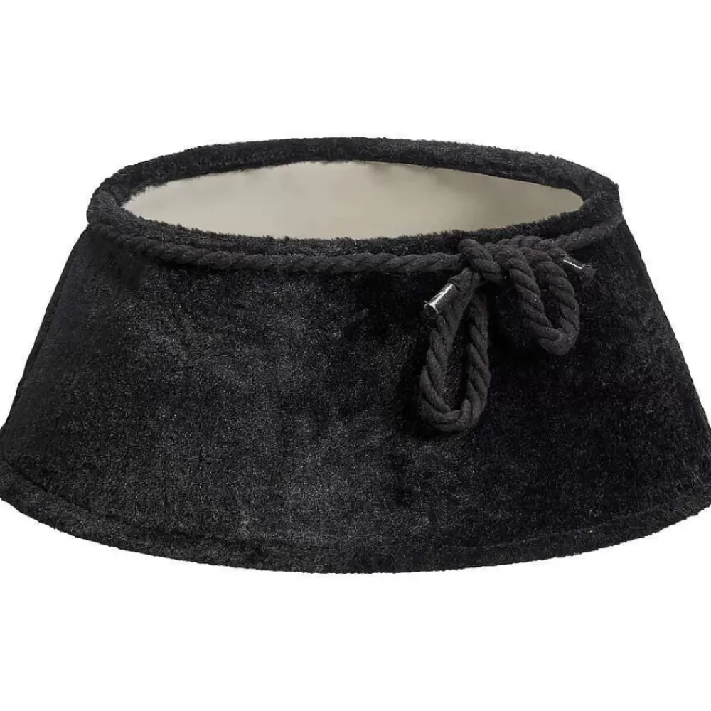 Hot Kerstboomrok Pluche Zwart Kerstboomrokken