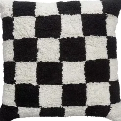 Best Kussen Check Zwart 45X45 Cm Sierkussens