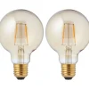 Fashion Led Lamp Goud 2 Stuks 80 Mm Lichtbronnen