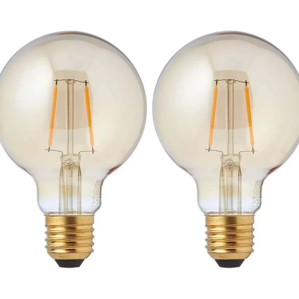 Fashion Led Lamp Goud 2 Stuks 80 Mm Lichtbronnen