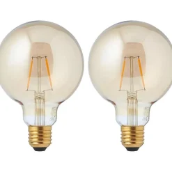 Shop Led Lamp 95Mm Goud 2,5W E27 2 Stuks Lichtbronnen