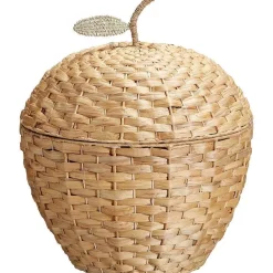 Sale Mand Met Deksel Appel Naturel Manden