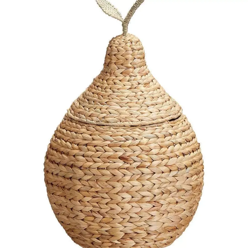 New Mand Met Deksel Peer Naturel Manden