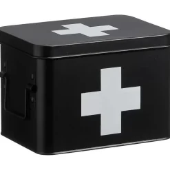 Online Medicijnbox Zwart 15,5X21,5X15,5 Cm Badkameraccessoires