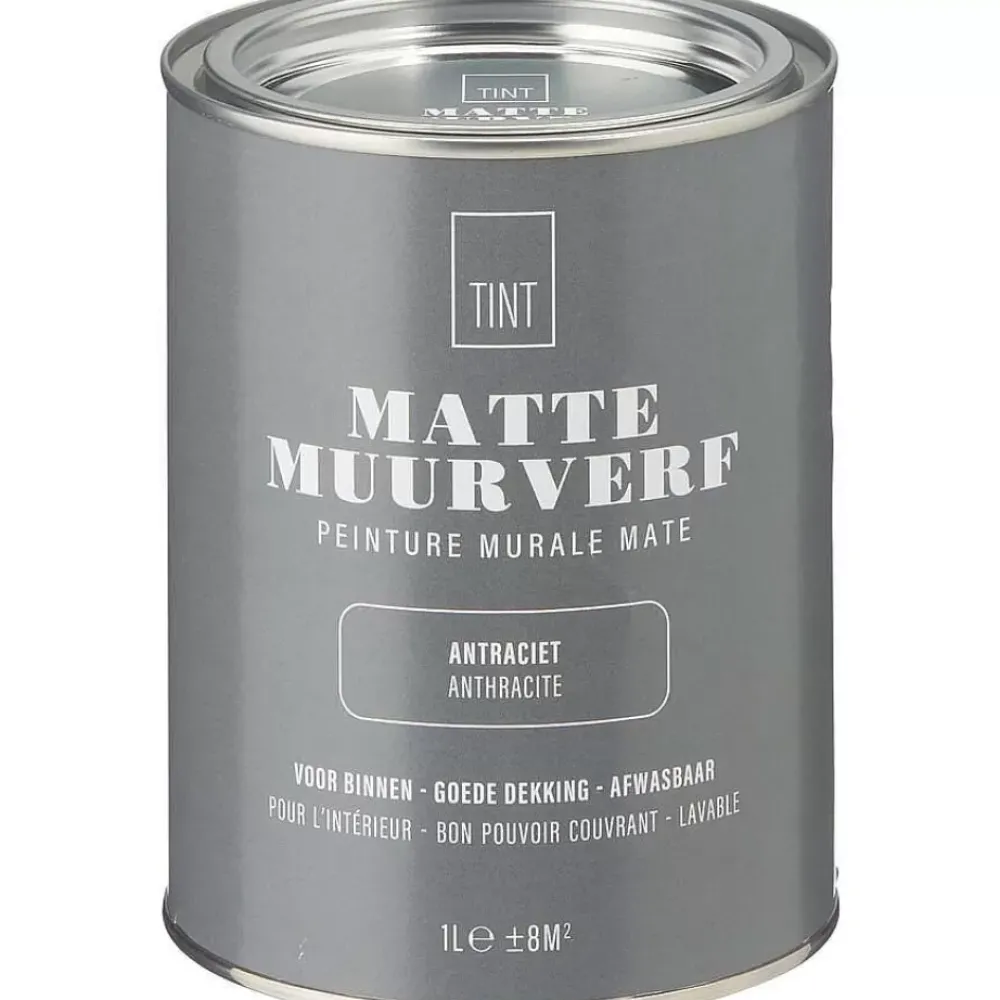 Online Muurverf Mat Antraciet - 1 L Muurverf