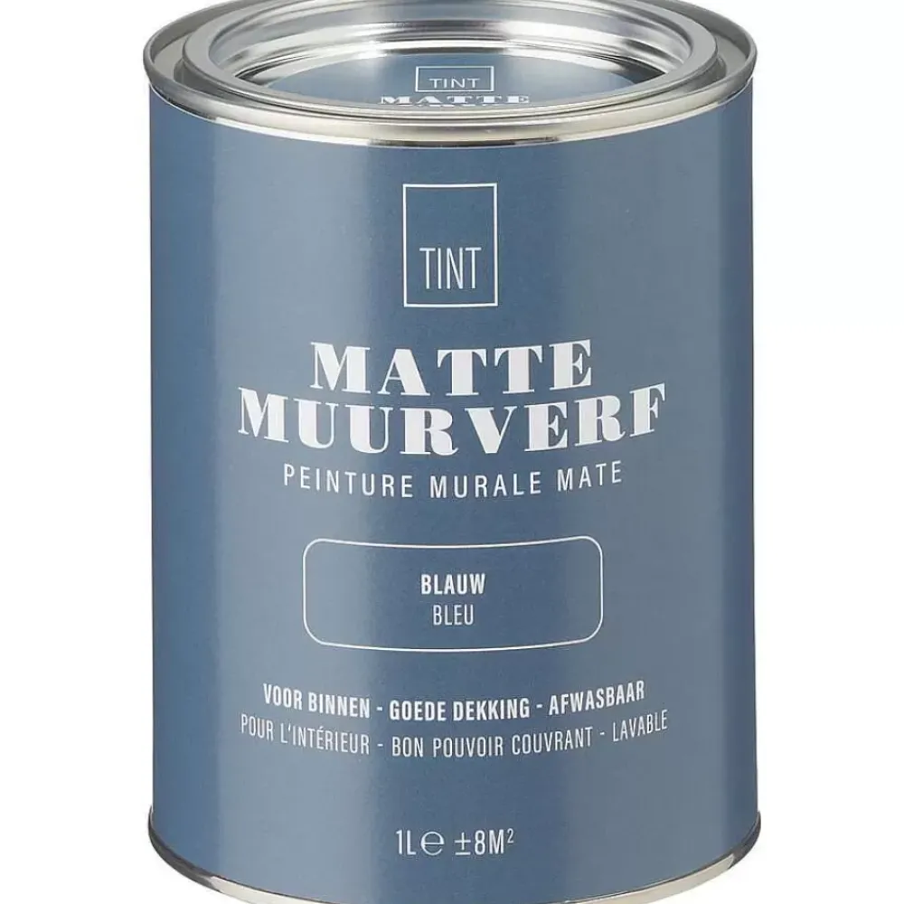 Sale Muurverf Mat Blauw - 1 L Muurverf