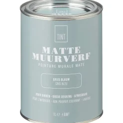 Cheap Muurverf Mat Grijs Blauw - 1 L Muurverf