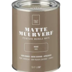 Outlet Muurverf Mat Khaki - 1 L Muurverf