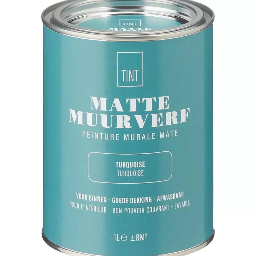 Sale Muurverf Mat Turquoise - 1 L Muurverf