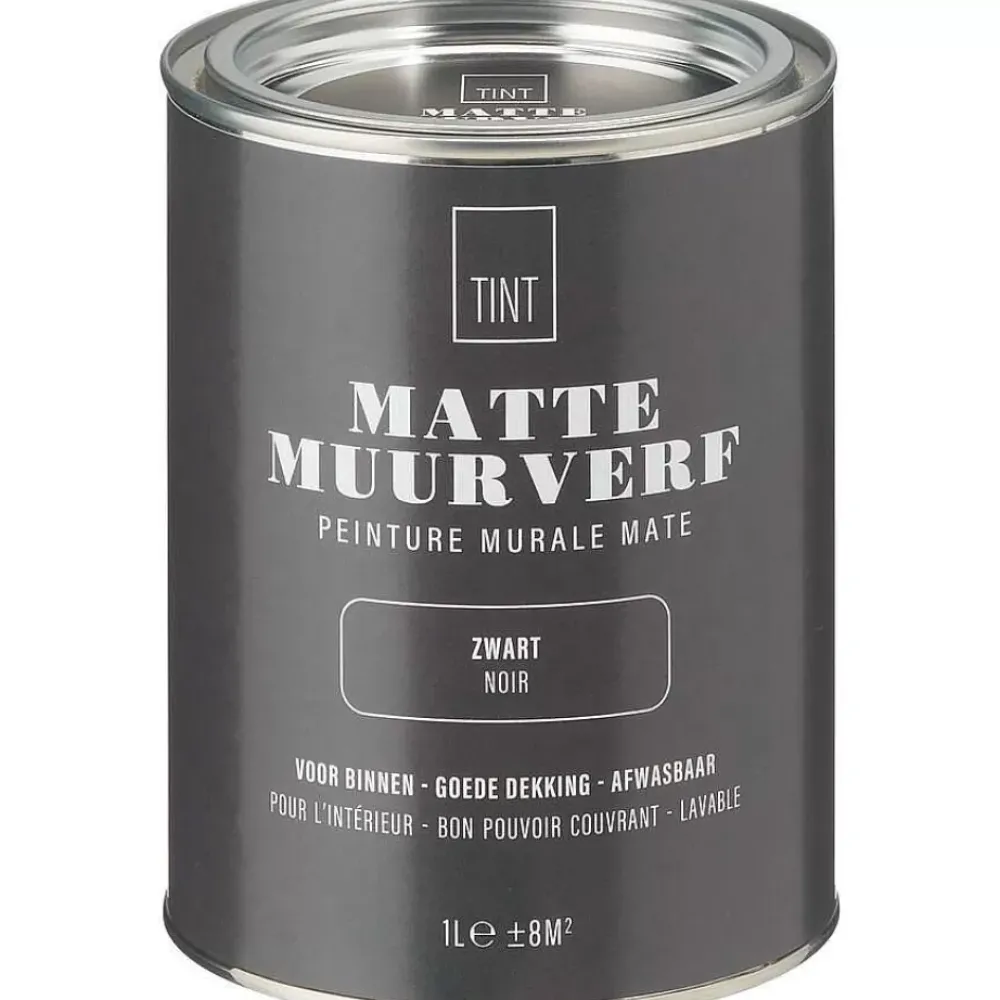 Cheap Muurverf Mat Zwart - 1 L Muurverf