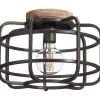 Discount Plafondlamp Wood Zwart Plafondlampen