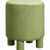 Clearance Poef Pontey Velvet Groen Stoelen