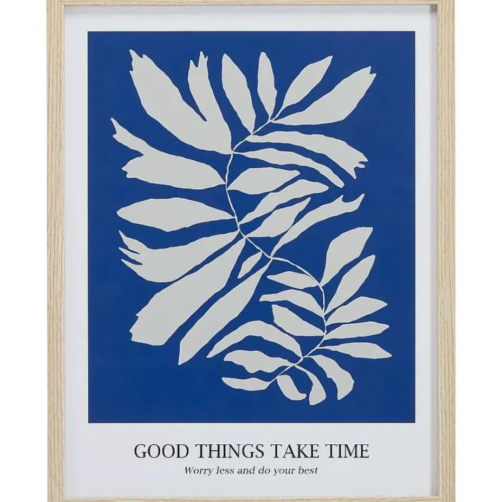 New Poster Foglio Blauw Wanddecoratie