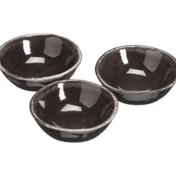 Sale Schaal Glaze Antraciet 3 Stuks Schalen & Kommen