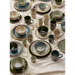 Best Sale Schaal Glaze Groen - D9 Cm S/3 Schalen & Kommen