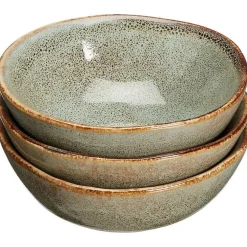 Best Sale Schaal Glaze Groen - D9 Cm S/3 Schalen & Kommen