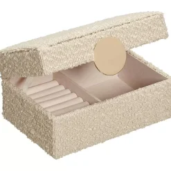 Best Sieradendoos Boucle Taupe Decoratieve Opbergdozen