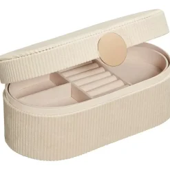 Store Sieradendoos Rib Beige Decoratieve Opbergdozen