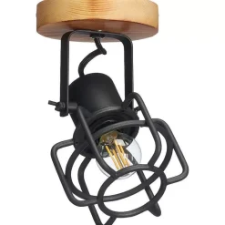 Sale Spot Wood 1-Lichts Zwart Spots