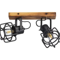 Discount Spot Wood 2-Lichts Zwart Spots