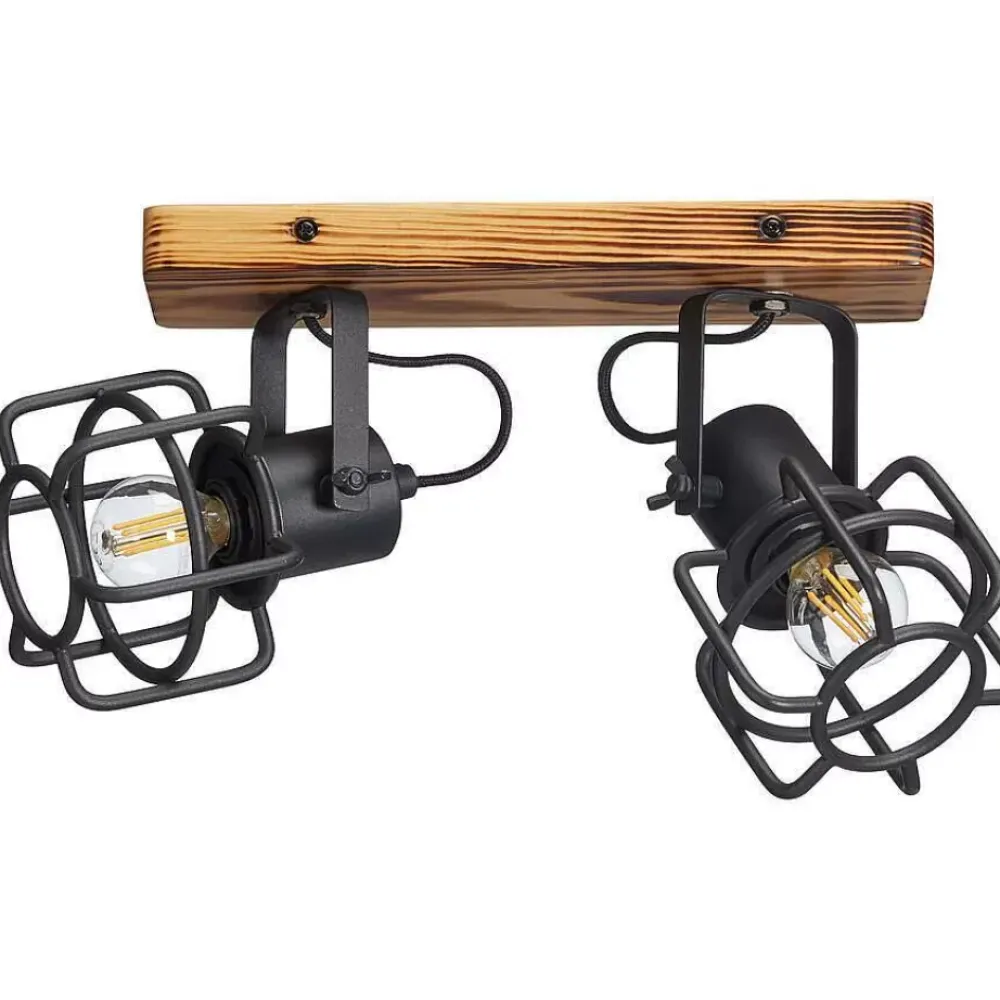 Discount Spot Wood 2-Lichts Zwart Spots
