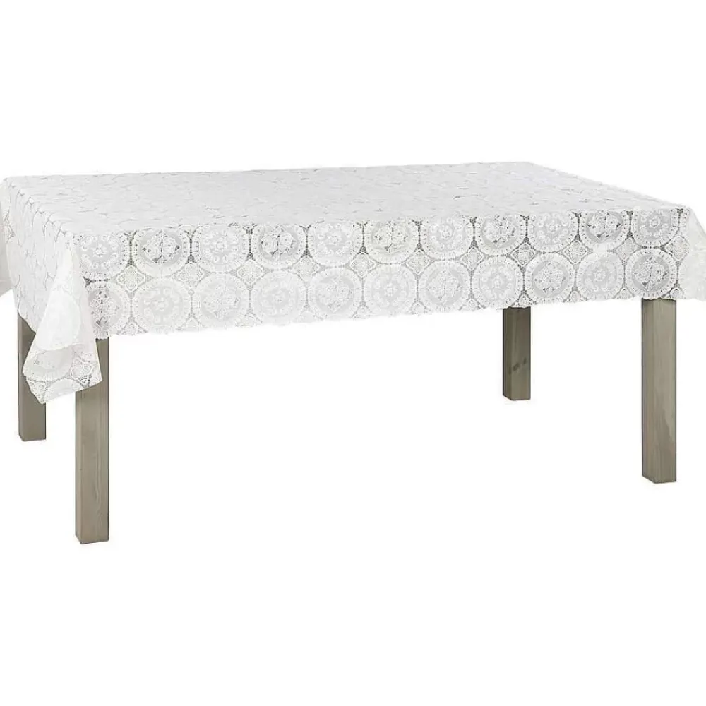 Best Tafelzeil Rosalie Wit Tafeltextiel