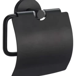 Sale Toiletrolhouder Metaal Zwart 14,5X7X14,5 Cm Badkameraccessoires