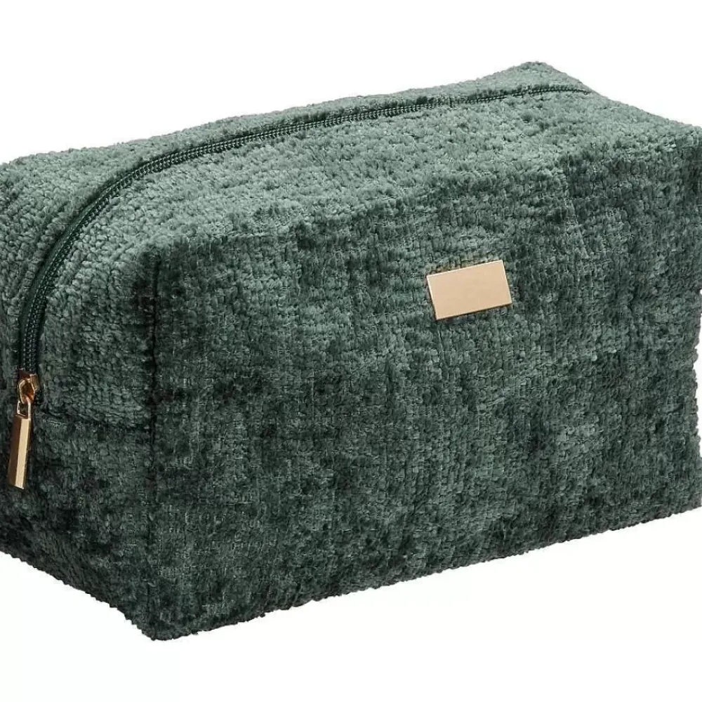 Discount Toilettas Chenille Donker Groen Badkameraccessoires