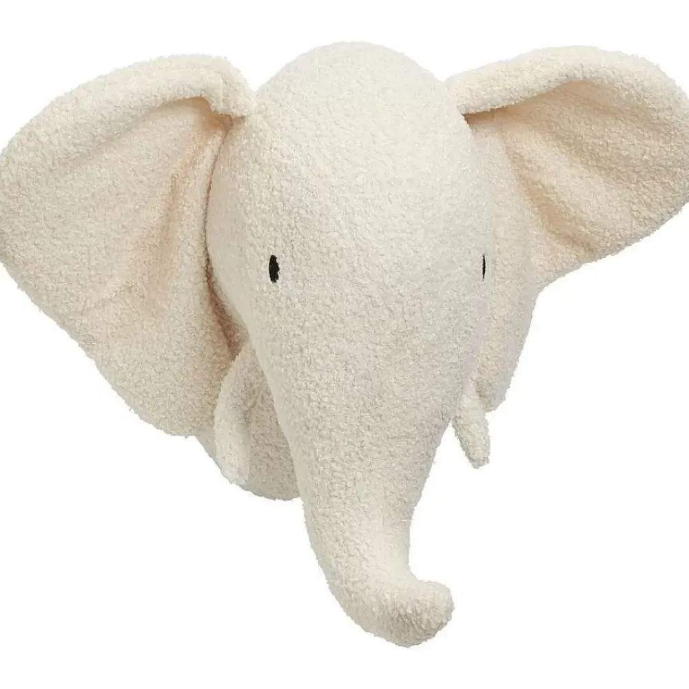 Store Wandkop Olifant Off-White Wanddecoratie