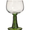 New Wijnglas Ribbel Groen Glazen & Mokken