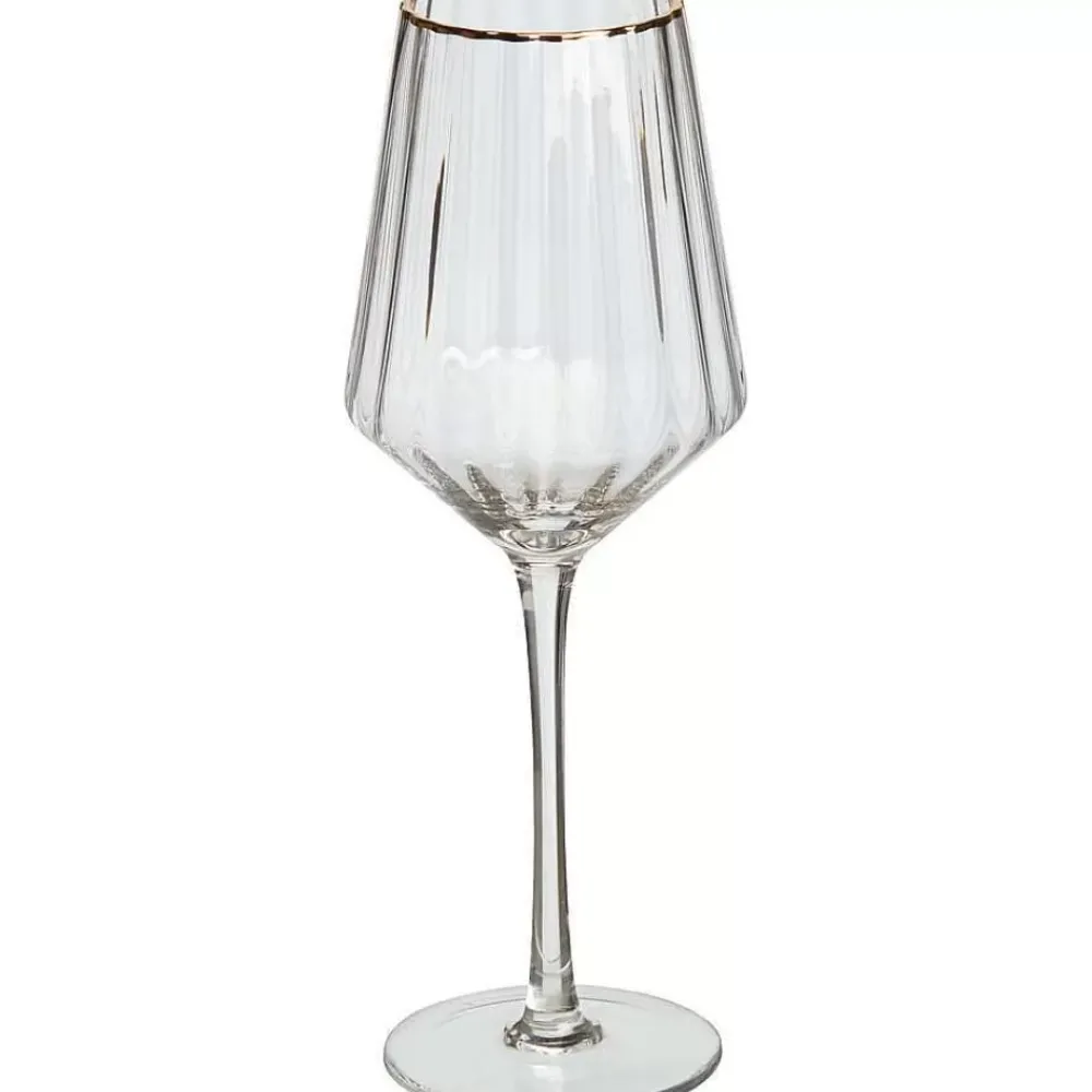 Cheap Wijnglas Ribbel Transparant Glazen & Mokken