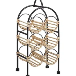 Cheap Wijnrek Rotan Zwart Trolleys & Keukenrekken